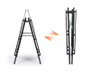 Black steel A-frame sandwich board 600x900mm with space for corflute inserts