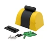 Wall Mounted Retractable Belt Barrier - 10m Black and Yellow Belt
