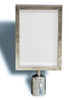A3 Portrait Chrome Sign Holder for Retractable Barrier Bollards