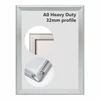 A0 silver 32mm heavy duty snap lock poster frame