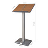 Indoor floor lectern stand with removable ring binder, 52x42cm board