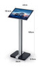 A3 magnetic front panel floor standing menu and brochure display stand