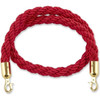 Premium gold rope queue barrier set with red braided rope