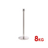Premium Queue Barriers  Crowd Control Bollards Silver (Heavy Duty 8kg)