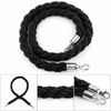 black rope stanchion in use guiding a queue