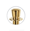 Short Gold Stanchion Bollard with Weighted Base for Display Barriers