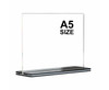 A5 landscape double-sided clear acrylic sign holder