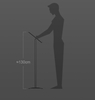 Black A4 Ring Binder Lectern Stand for Menus and Brochures