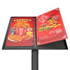Black A4 Ring Binder Lectern Stand with integrated A4 Sign Holder