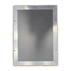 Back of a gold snap frame showing the mounting holes