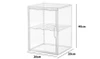 Transparent stackable display case with shelf 40 x 25 x 30cm