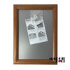 Wood look snap frame with the included mounting screws and instruction sheet