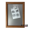 Wood look snap frame with the included mounting screws and instruction sheet