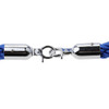 1.5m blue stanchion rope with silver end clip for crowd control
