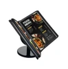 Deluxe Rotatable Desktop Menu Holder - 10 Double-Sided Pockets, Adjustable Stand, Restaurant Tabletop Display