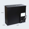 Lockable Steel Donation and Suggestion Box - Wall Mount Black -Large (view 3)