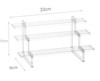 PS/ABS Three-Tier Display Stand Shelf