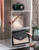 Transparent stackable PS ABS display case with 3 shelves