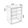 Transparent stackable PS ABS display case with 3 shelves