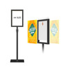 Black A4 double-sided floor stand poster display