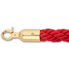 2m Red Stanchion Rope with 32mm Gold Premium Clips