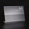 A3 portrait L-shape single-sided clear acrylic sign holder