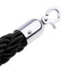 2m Black Stanchion Rope with 32mm Gold Premium Clips