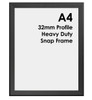 A4 black heavy duty 32mm aluminium snap lock poster frame with square corners