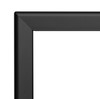 Close-up of the 32 mm black aluminium profile