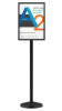 Heavy Duty Floor Standing Sign Holder – A2 double Sided Poster Stand Black
