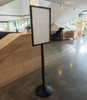 Heavy Duty Floor Standing A2 Double Sided Poster Stand Black