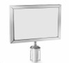 A4 Sign Holder for Retractable Belt Queue Bollard - Landscape- Sliver