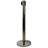 Set of 4 Premium 2m Retractable Belt Queue Barrier –  Silver Crowd Control Stanchion RED Stainless Steel
