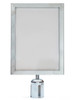 A4 / A3 Sign Holder for Retractable Belt Queue Bollard - Portrait / Landscape Silver