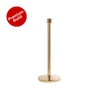 Preuium Queue Barriers Set Crowd Control Bollards (2x goledn POLE+ 1x braided Black Rope)