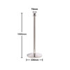 Premium Queue Barriers Set Crowd Control Bollards Heavy Duty(2x Silver POLE+ 1x braided Red ROPE) (view 3)