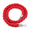 Premium Queue Barriers Set Crowd Control Bollards Heavy Duty(2x Silver POLE+ 1x braided Red ROPE) (view 10)