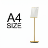 A4 Gold Premium Floor Poster Stand Business Menu Display Foyer Pedestal Sign by TLT Retail Display
