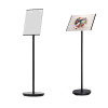 A4 black premium floor poster stand for business menus and displays