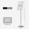 A3 Silver AB Premium Floor Poster Stand for Business Menus and Displays