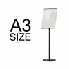 Black A3 floor poster stand for business menus and foyer displays