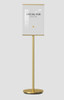Gold A3 Floor Poster Stand for Business Menus and Displays