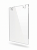 A3 clear acrylic wall mounted sign holder in portrait, front view