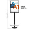 Heavy Duty Floor Standing Sign Holder - A1 Double Sided Poster Stand Black