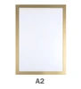 A2 gold adhesive window poster holder with magnetic front, landscape