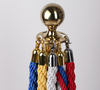 2m Stanchion Rope for Queue Barrier - 30mm Braided with 32mm Clips