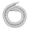 1.5 m silver braided rope with silver clips