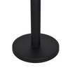 Smooth Black Rope Barrier Stanchion Set - 2 Posts & 1 Silver Rope