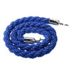 Smooth Black Rope Barrier Stanchion Set - 2 Posts & 1 Blue Rope
