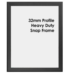 Black 32mm Heavy Duty Snap Frames